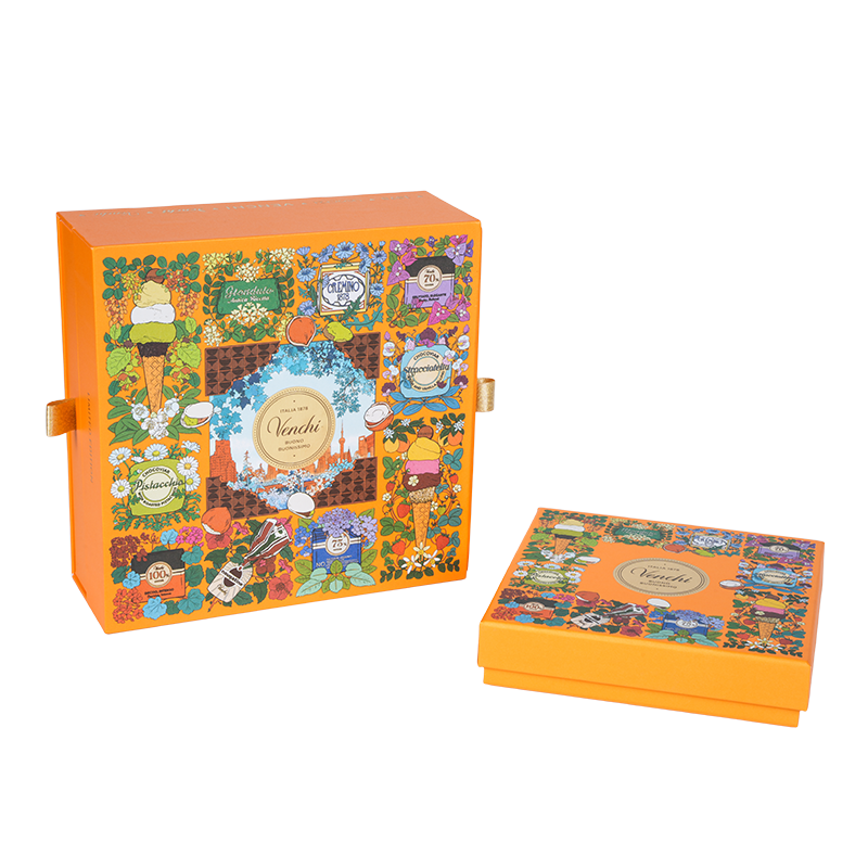 Stiv dobbeltdørs chokoladeæske