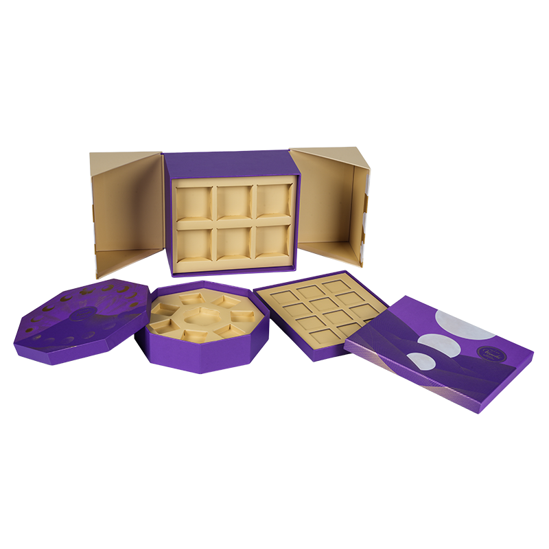 Stiv dobbeltdørs chokoladeæske