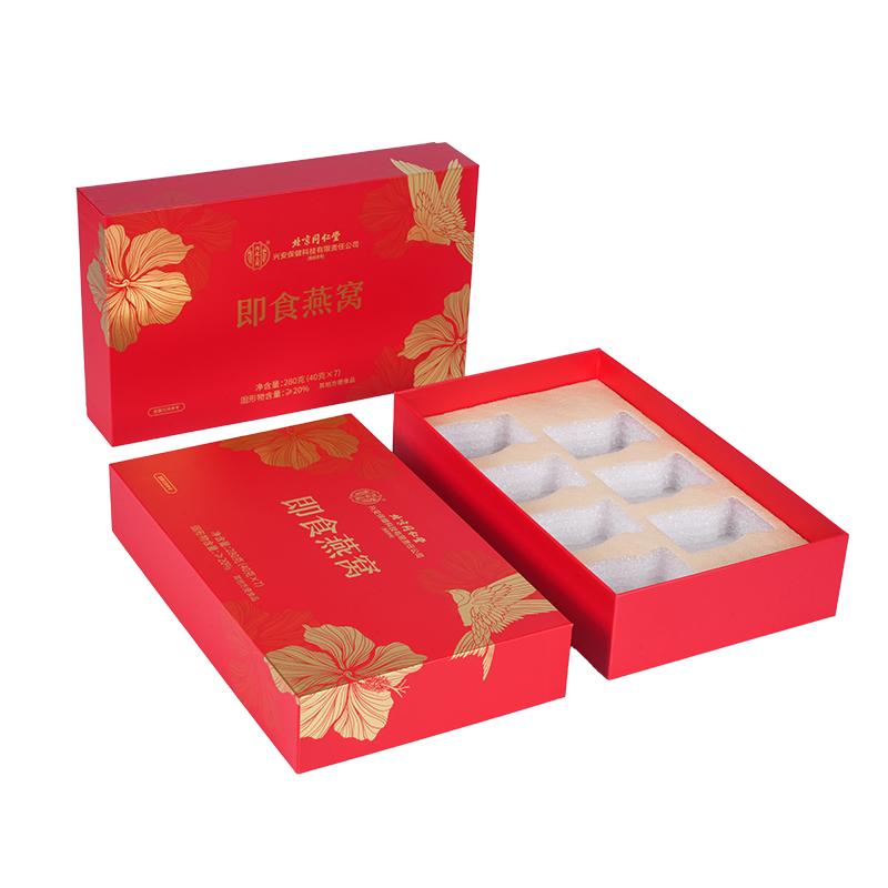 Stivt løftelåg fuglerede gaveæske