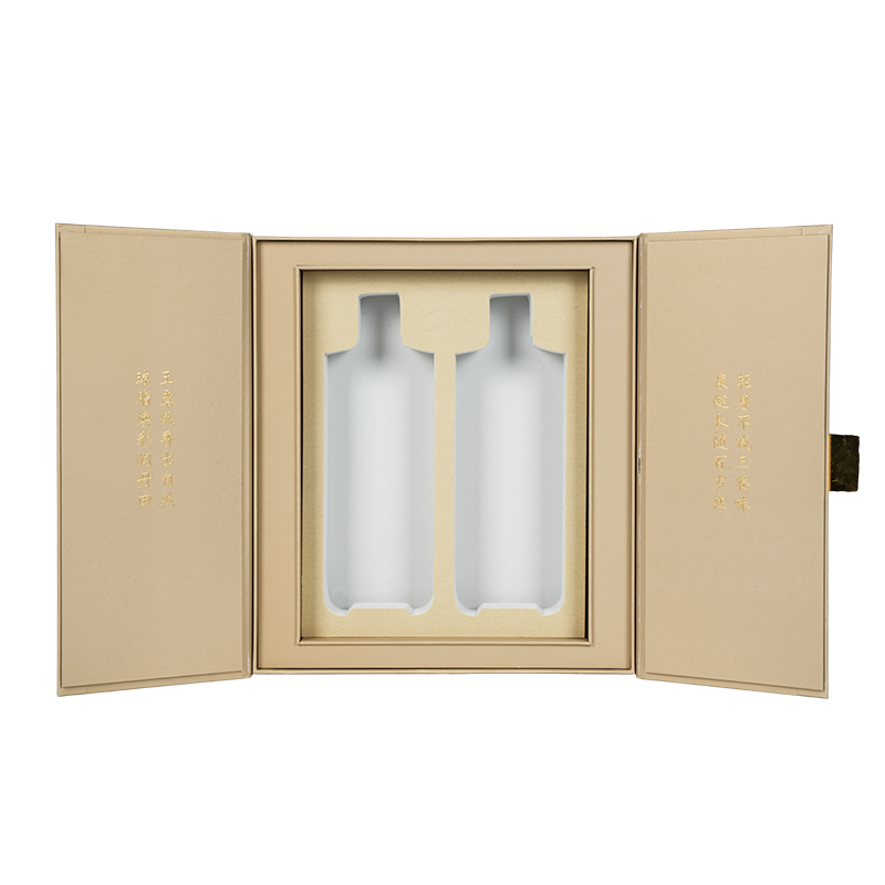 Stiv dobbeltdørs spiseolie gaveæske