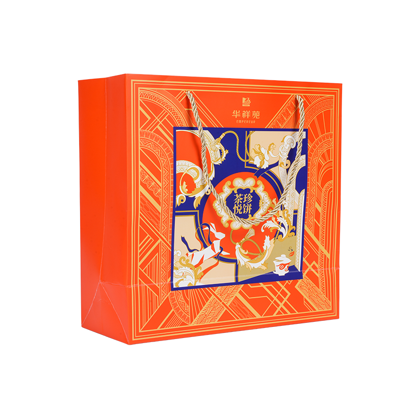 Vandafvisende håndtag kraft/hvid pap kagebærepose