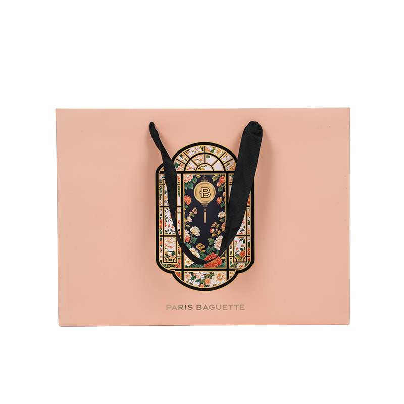 Vandafvisende håndtag kraft/hvid pap kagebærepose