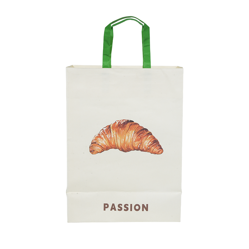 Vandafvisende håndtag kraft/hvid pap kagebærepose