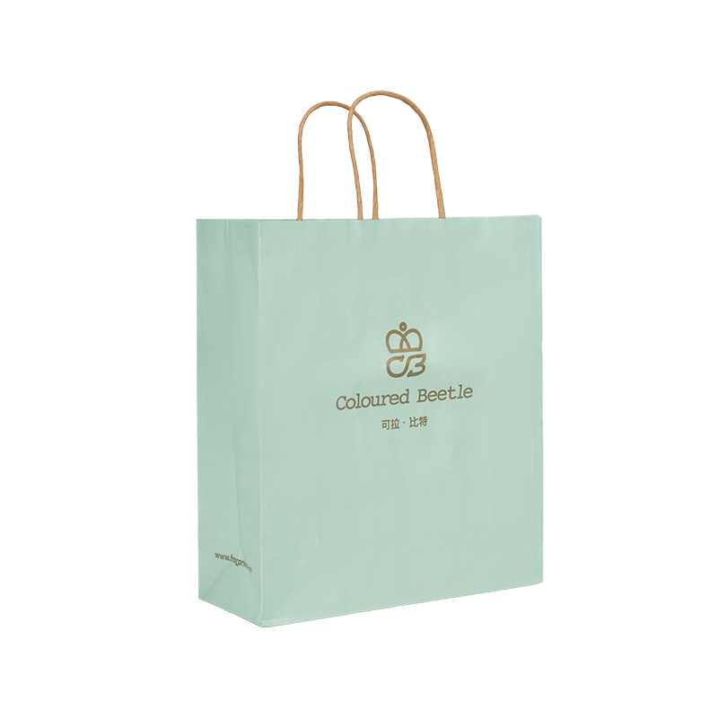 Tøjemballage vandret håndholdt fortykket hvid pappose