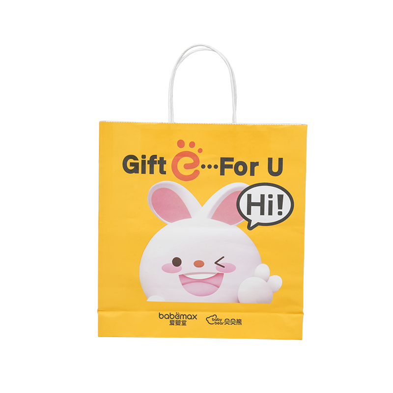 Tøjemballage vandret håndholdt fortykket hvid pappose