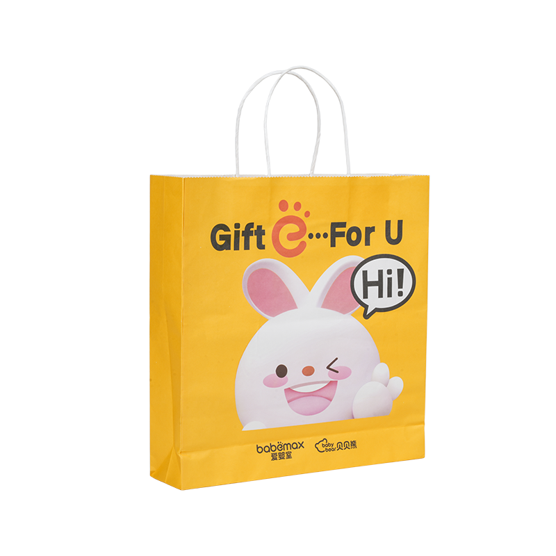 Tøjemballage vandret håndholdt fortykket hvid pappose