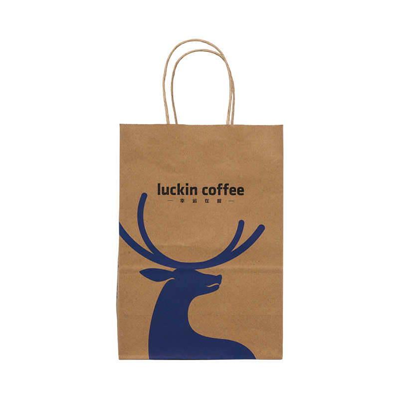 Farvetrykt kraftpapir håndbærende te-drikpose