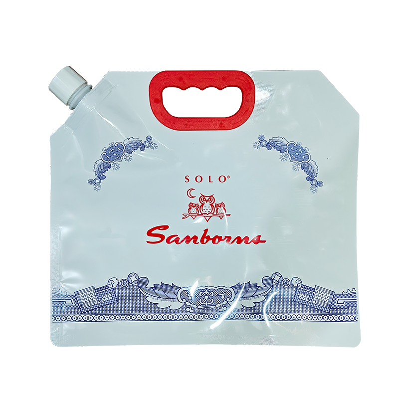 Solo swirl top-taske — hvid gennemsigtig stand-up taske