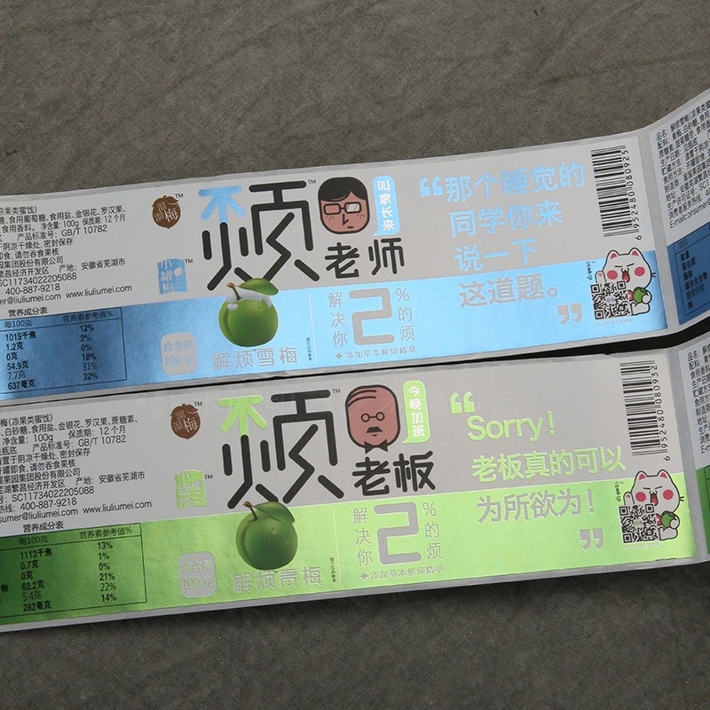 Bestrøget papir selvklæbende etiket