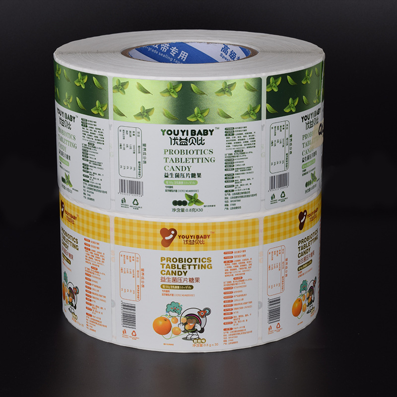 Bestrøget papir selvklæbende etiket